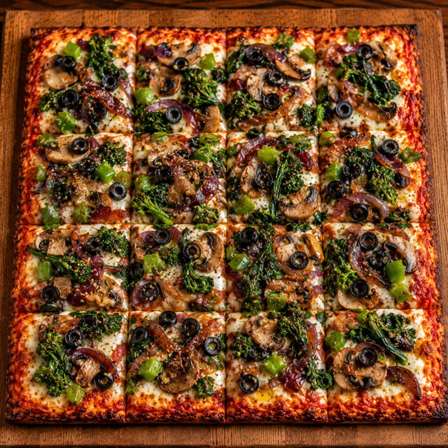 Grandma Vegetable Pizza.