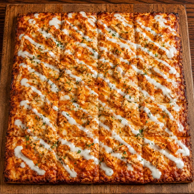 Grandma Buffalo Chicken Pizza.