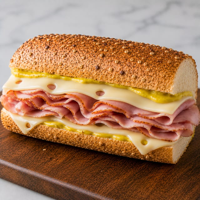 Ham & Swiss Sandwich.