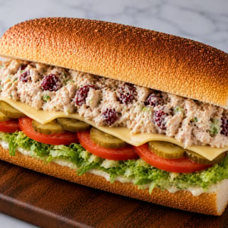 Chicken Salad with Cranberries Sandwich