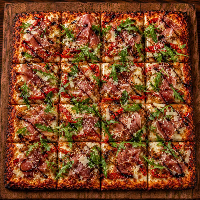 Grandma Prosciutto Pizza.