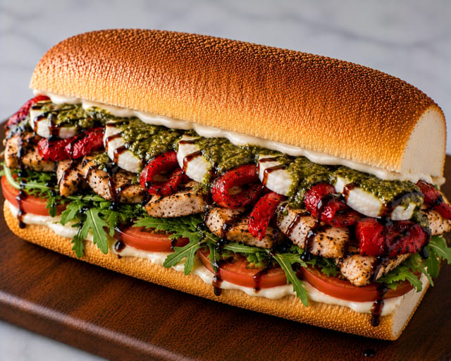 Chicken Pesto Sandwich.