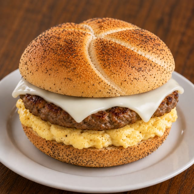 Sausage Egg & Cheese Sandwich.