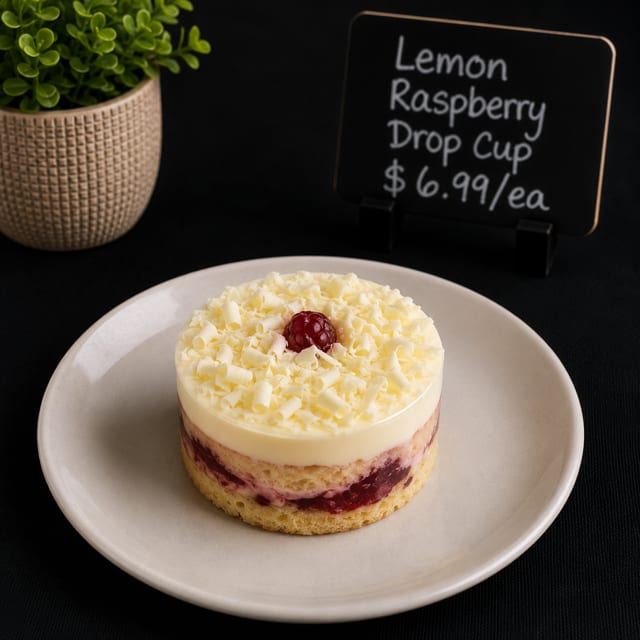 Lemon Raspberry Drop Cup.