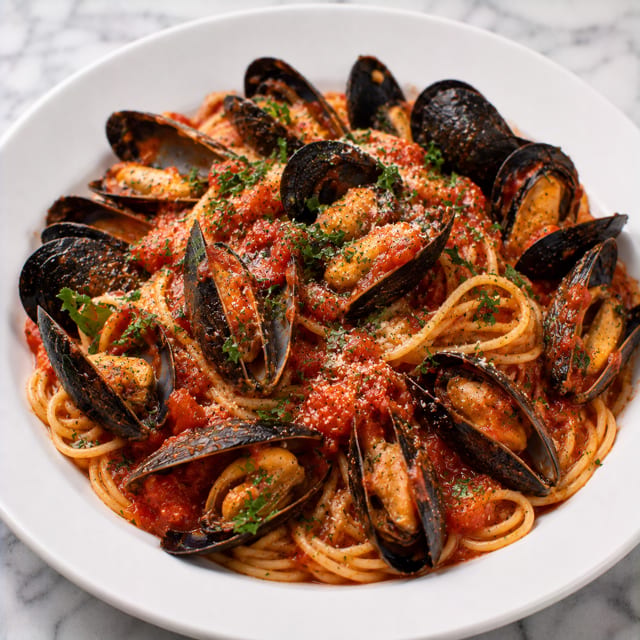 Mussels Marinara.