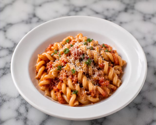 Side Fresh Pasta with Sauce.