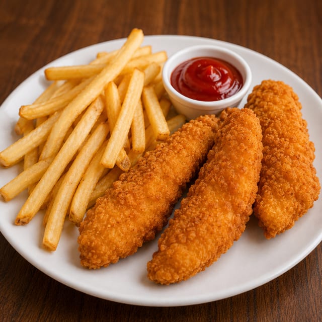 Kids Chicken Fingers & Fries.