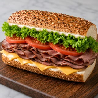 Roast Beef & Cheese Sandwich