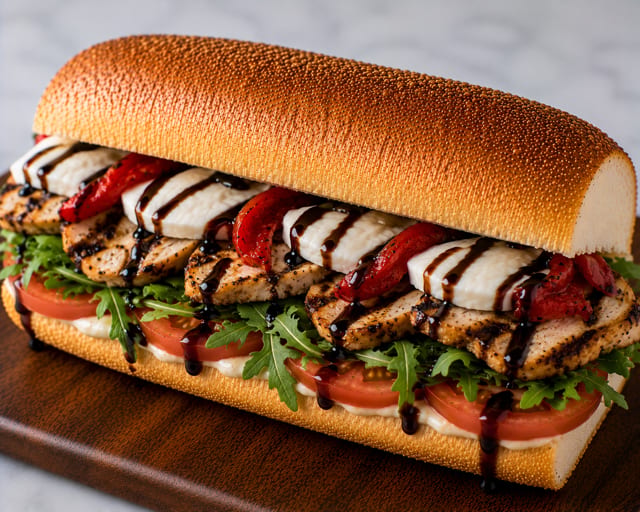 Chicken Caprese Sandwich.