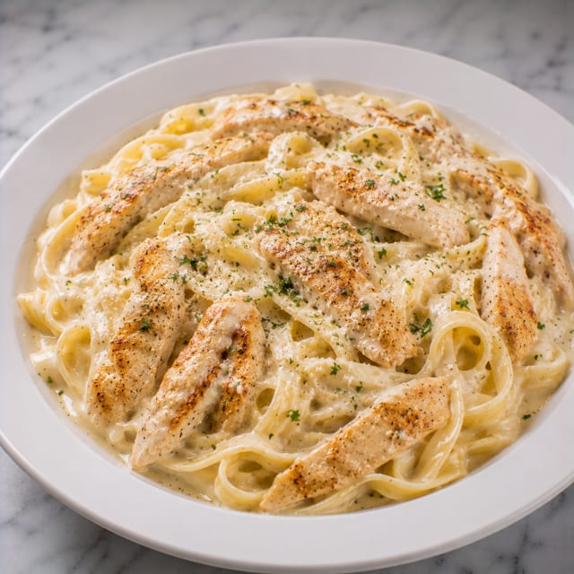 Chicken Alfredo.