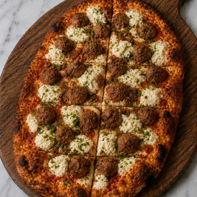 Roman Meatball & Ricotta Pizza.