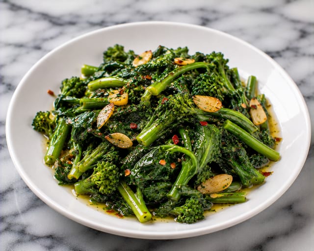 Broccoli Rabe and Garlic Wine.