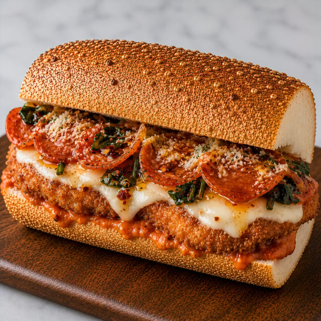 Spicy Vodka Parmesan Sandwich.