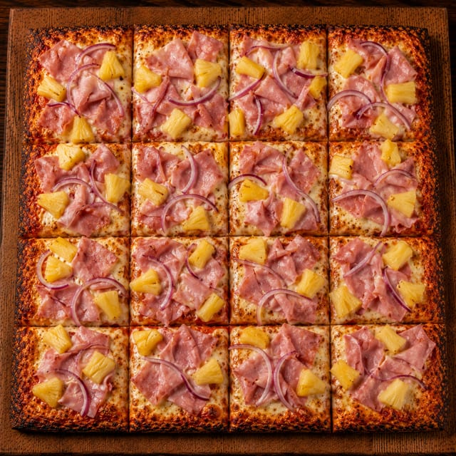 Grandma Hawaiian Pizza.