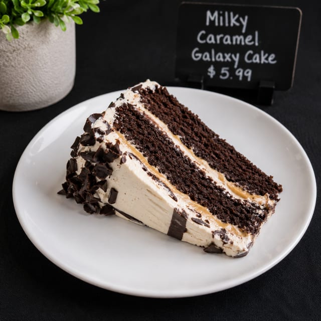 Milky Caramel Galaxy Cake.