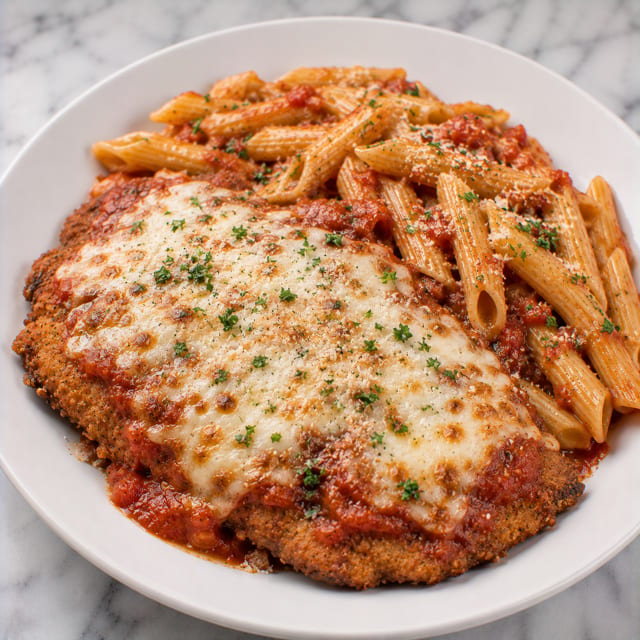 Veal Parmesan Entree.