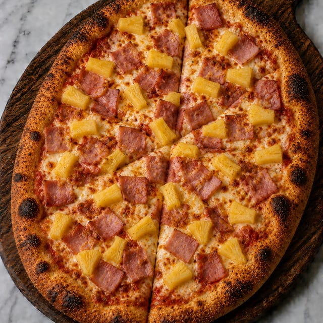 Roman Hawaiian Pizza.