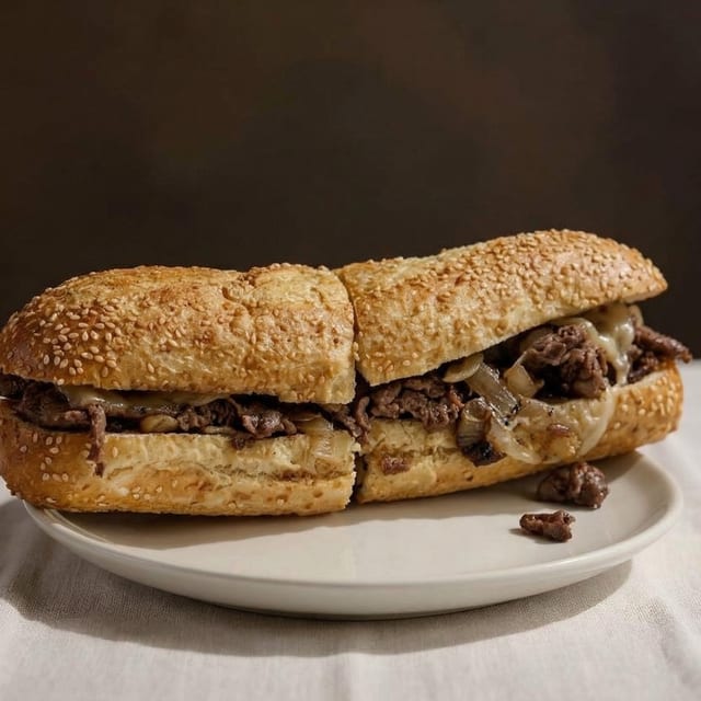 Steak Bomb Sandwich.