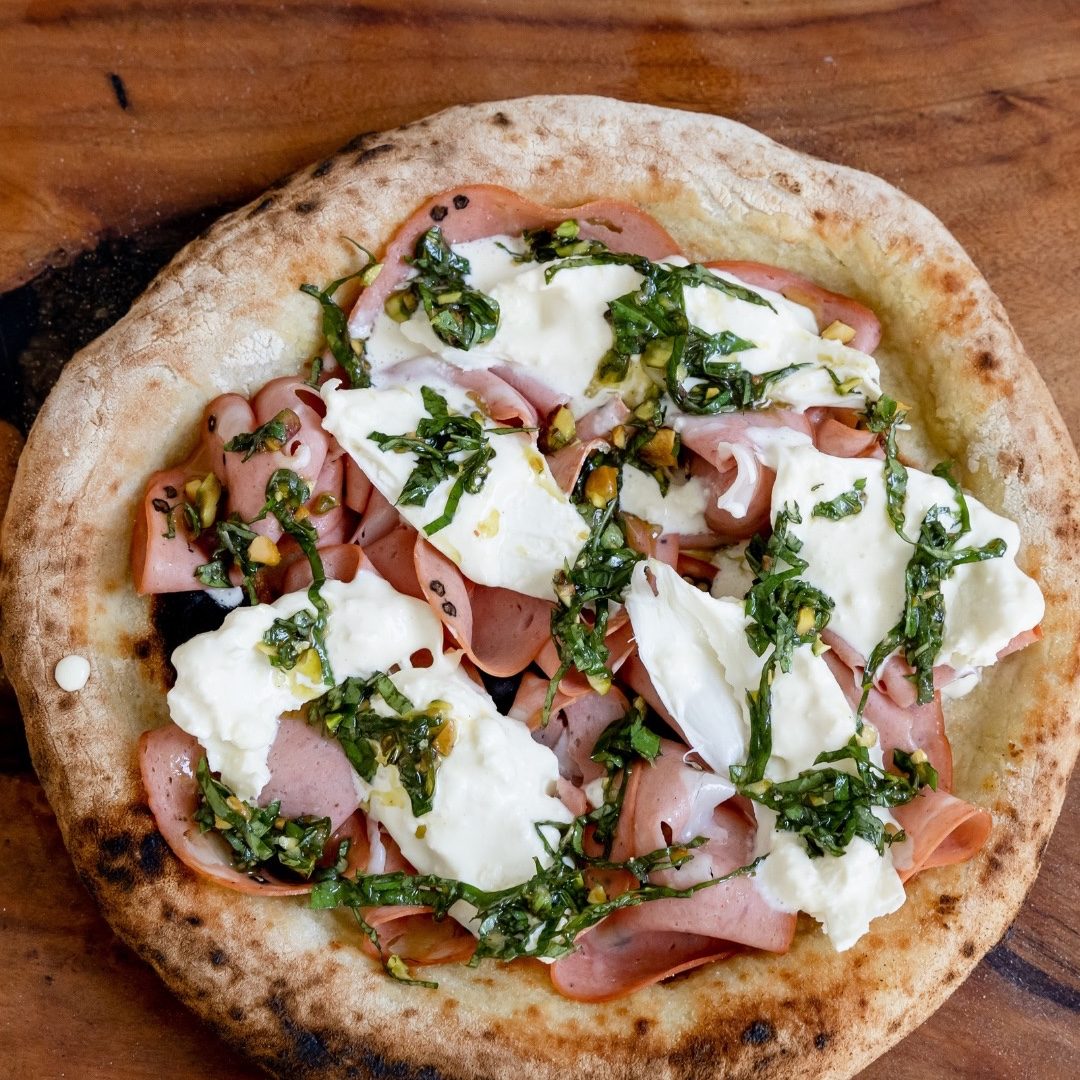 Artisan Mortadella Pizza.