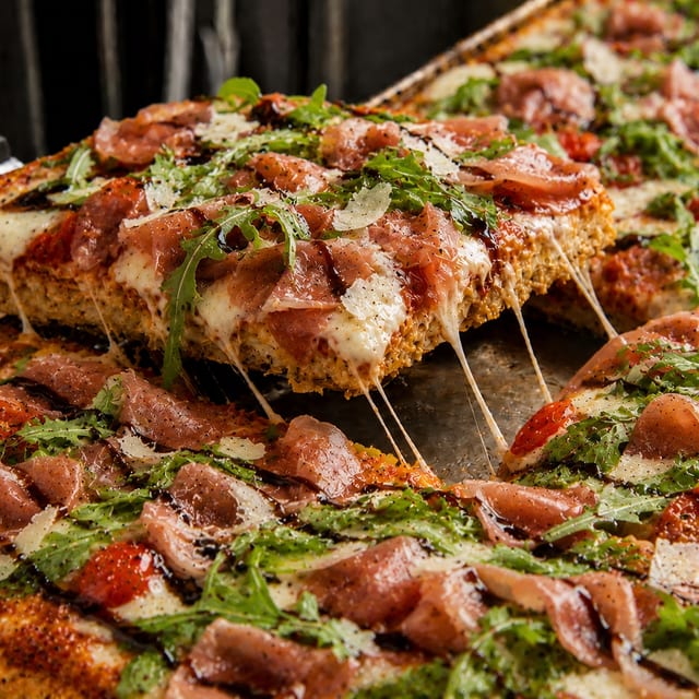 Sicilian Prosciutto Pizza.