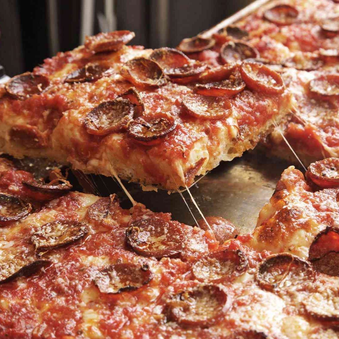Sicilian Pepperoni Pizza.
