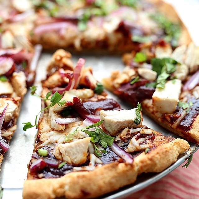 Artisan BBQ Chicken Pizza.
