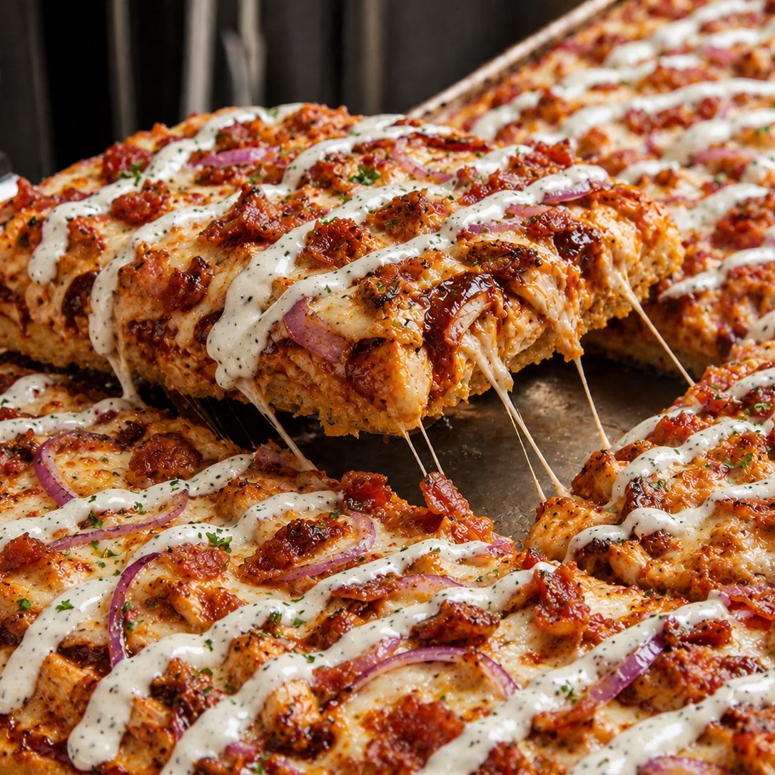 Sicilian BBQ Chicken Pizza.