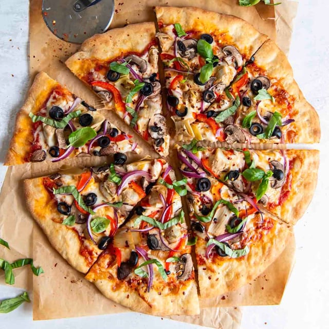 Artisan Vegetable Pizza.